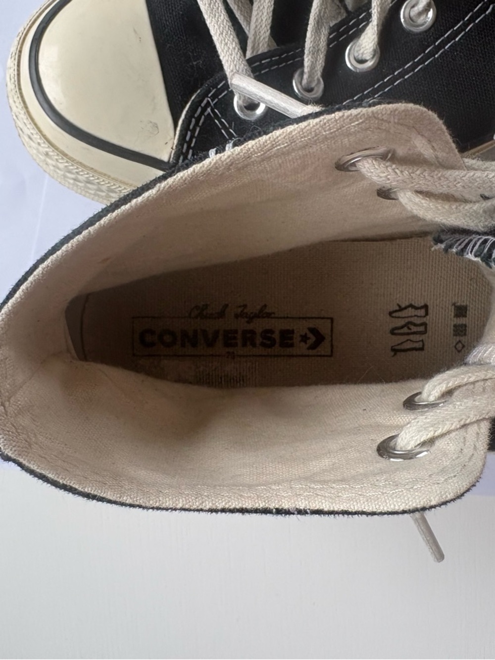 Converse High Top Sneakers in Black and White - Picture 5 of 10